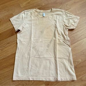 American Apparel Light Tan Crewneck Tee